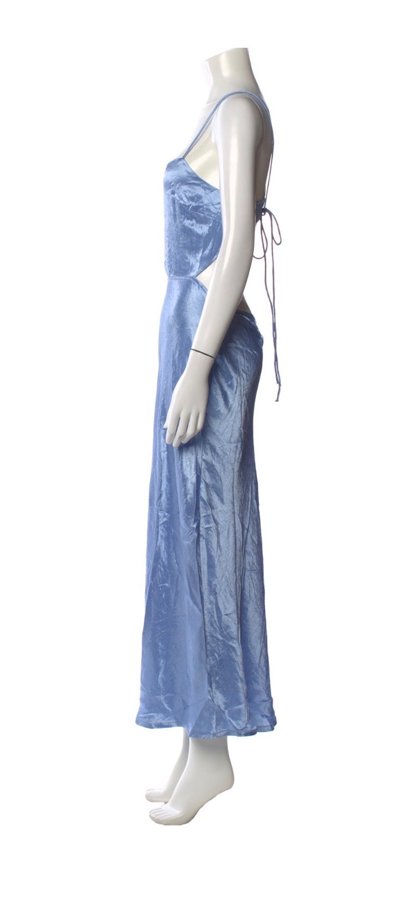 RAHI Bondi Jacie Cutout Satin Midi Dress – Bondi Blue.