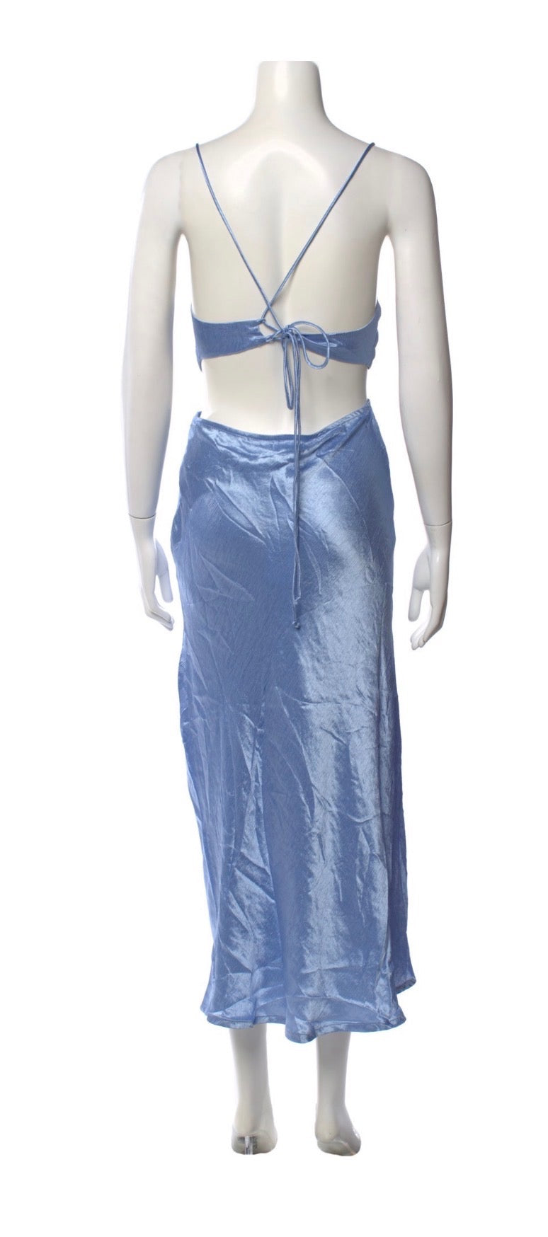 RAHI Bondi Jacie Cutout Satin Midi Dress – Bondi Blue.