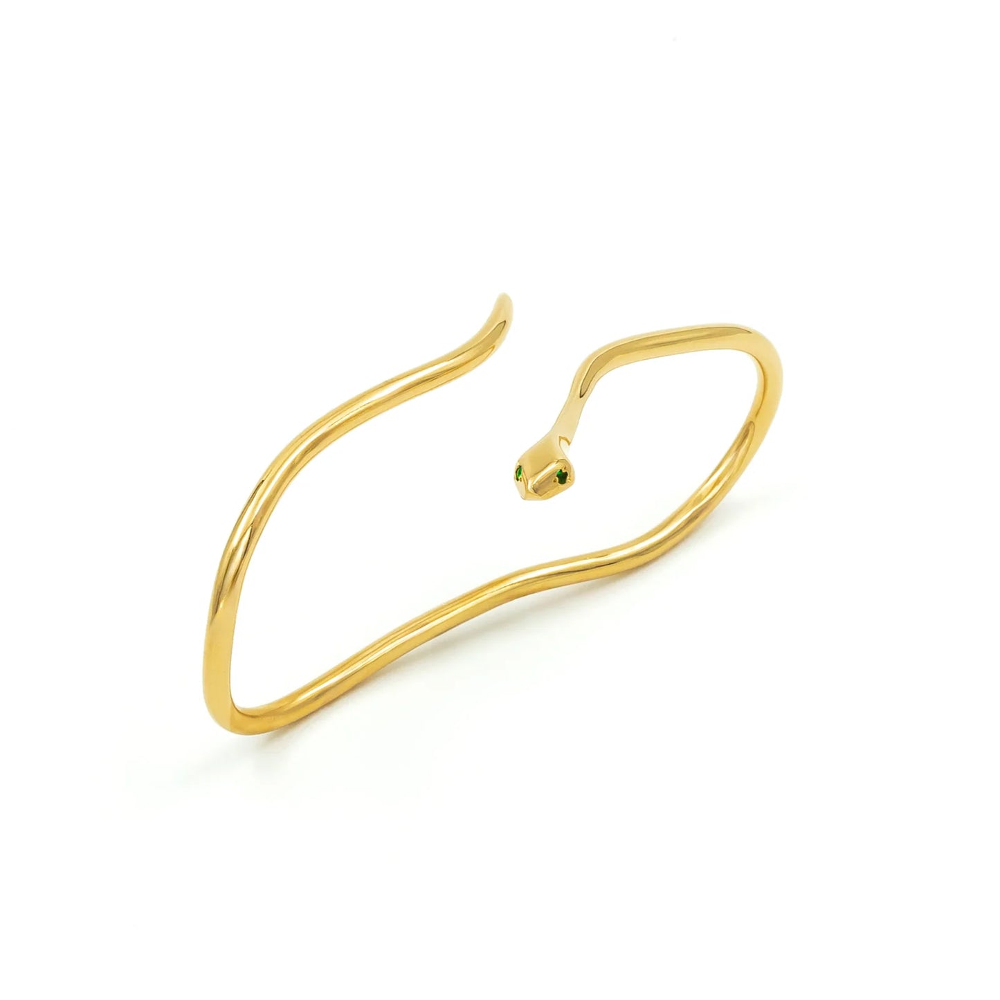 SNAKE GOLD PALM CUFF | De La Rosa