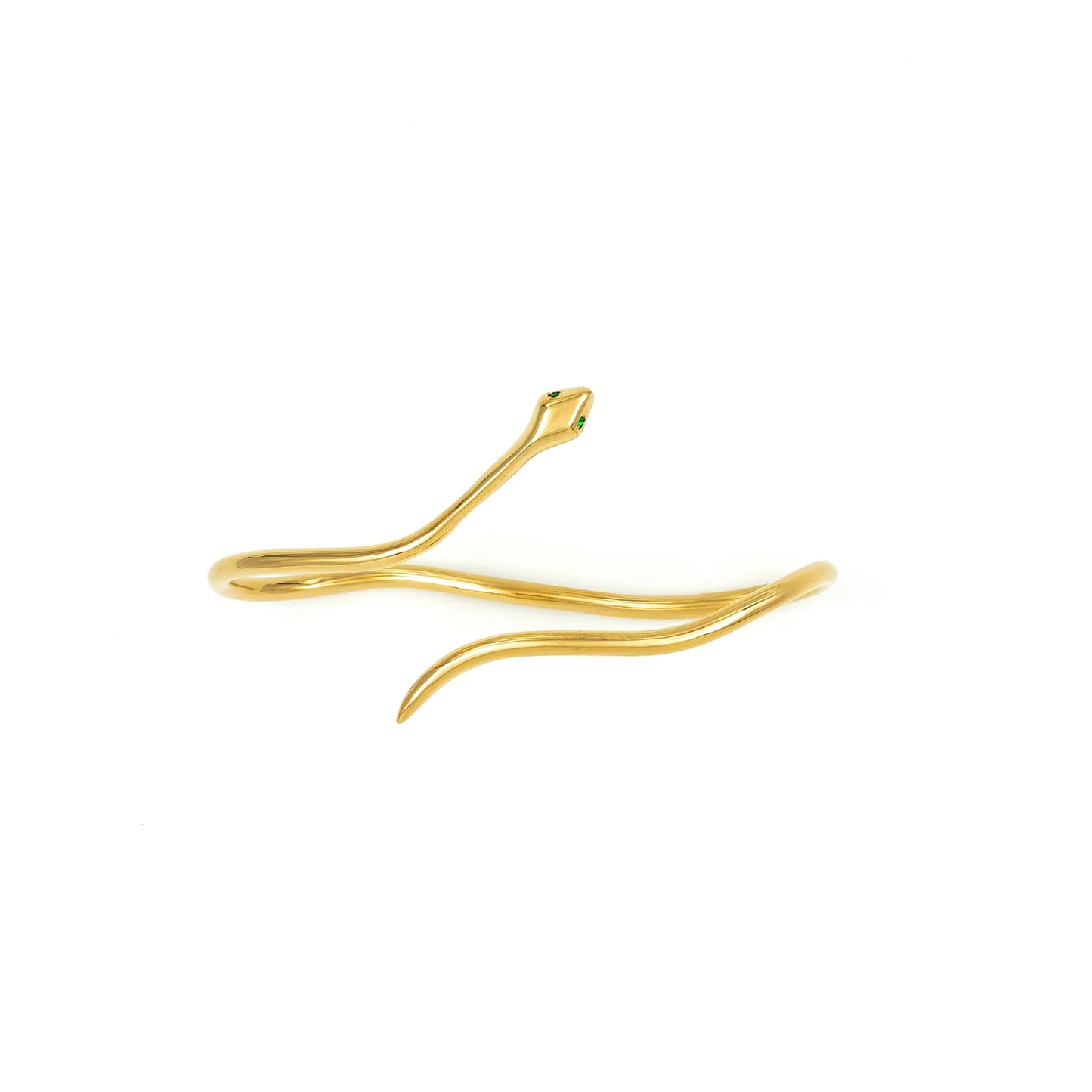SNAKE GOLD PALM CUFF | De La Rosa