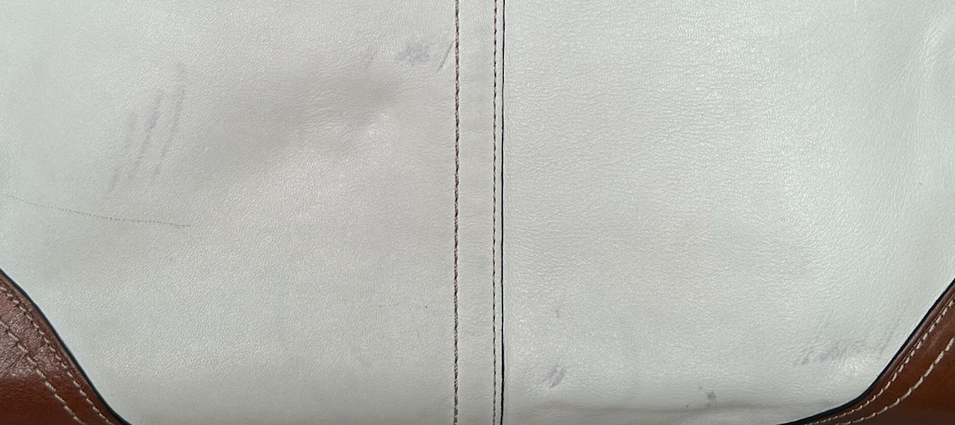 Coach Cream & Brown Leather Tote