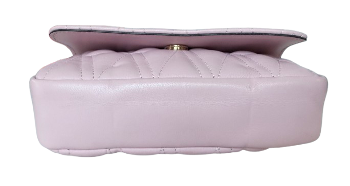 Versace Virtus Quilted Leather Shoulder Bag – Light Pink